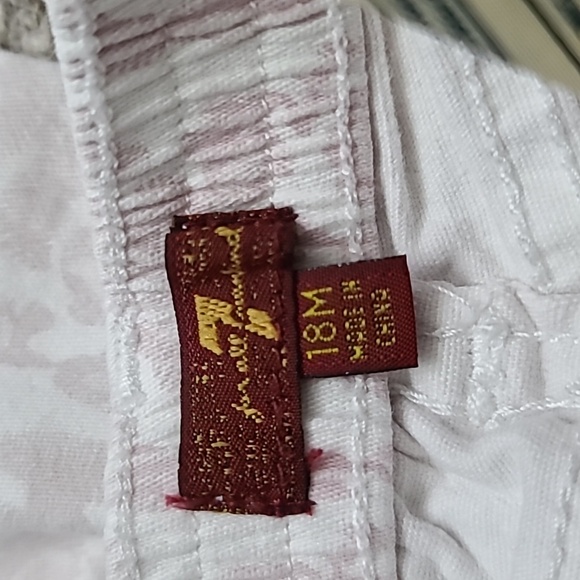 4 for $28 - 7 for all Mankind - Girls 18m Pink & White Jeans - Picture 6 of 6